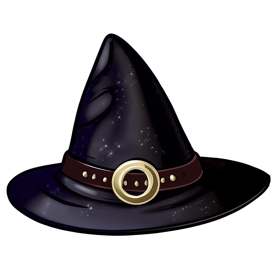 Witch Hat With Buckle Png 06292024