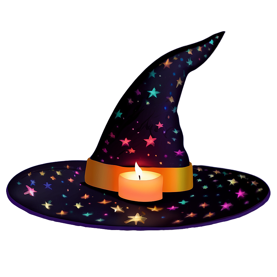 Witch Hat With Candles Png 27