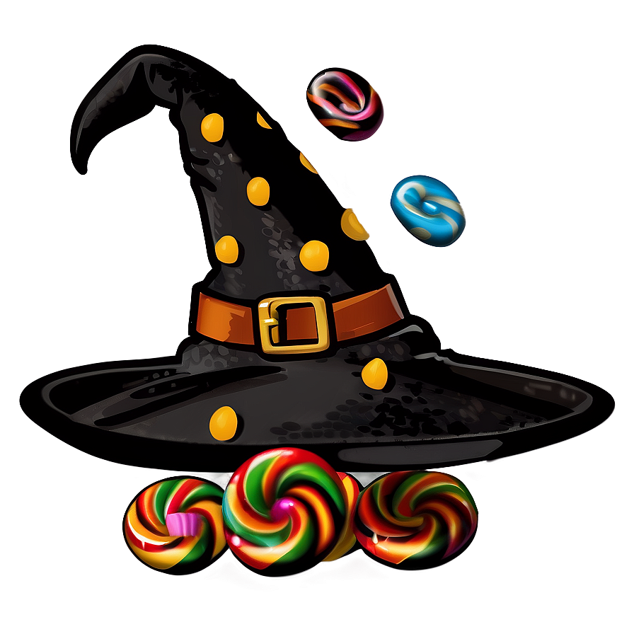 Witch Hat With Candy Png 06292024