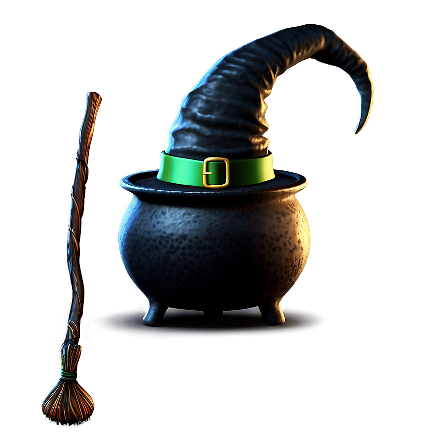 Witch Hat With Cauldron Png 06292024