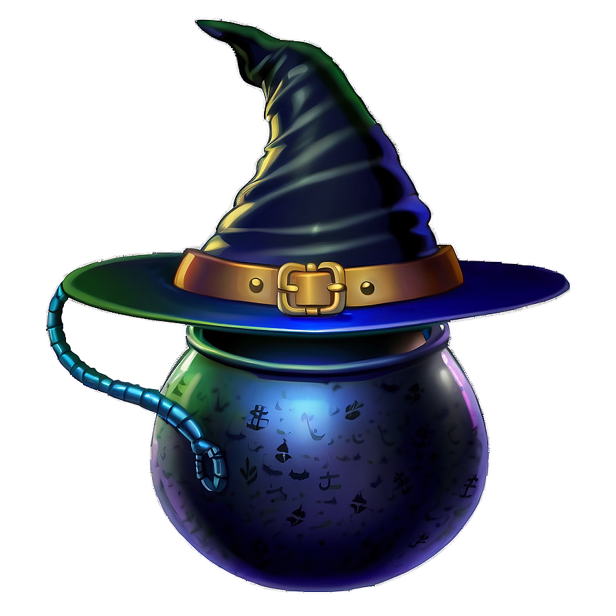 Witch Hat With Cauldron Png 06292024