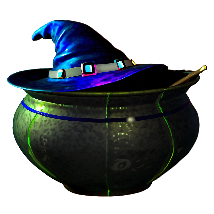 Witch Hat With Cauldron Png 32