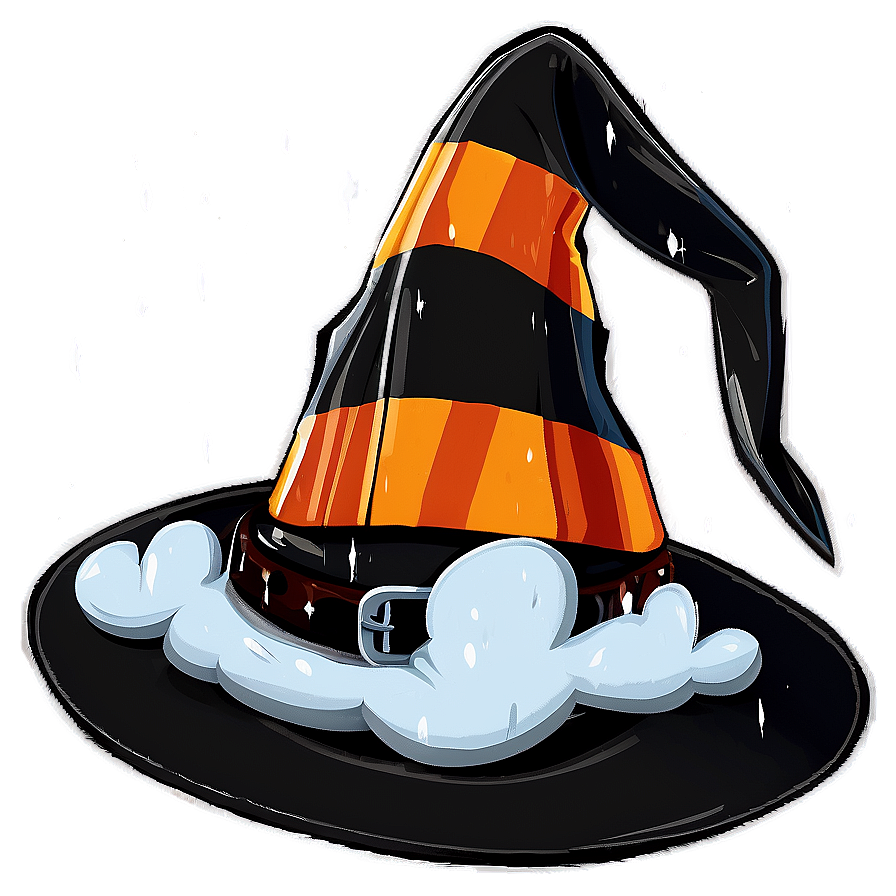 Witch Hat With Clouds Png Dgd