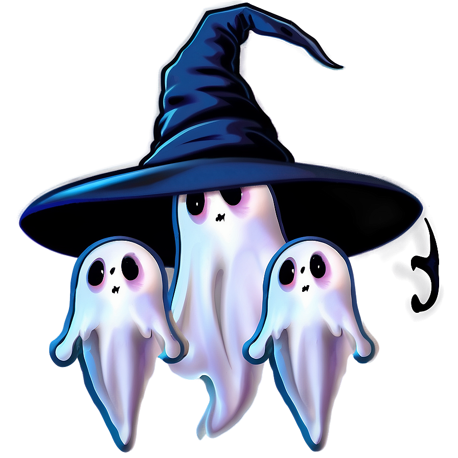 Witch Hat With Ghosts Png 20