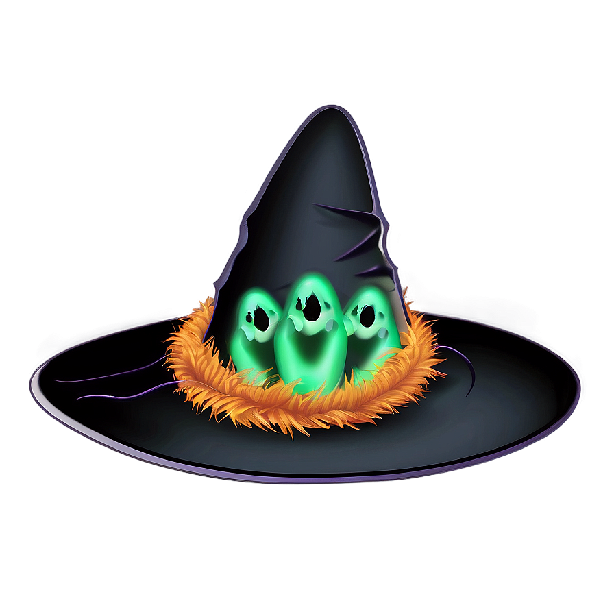 Witch Hat With Ghosts Png Kfi