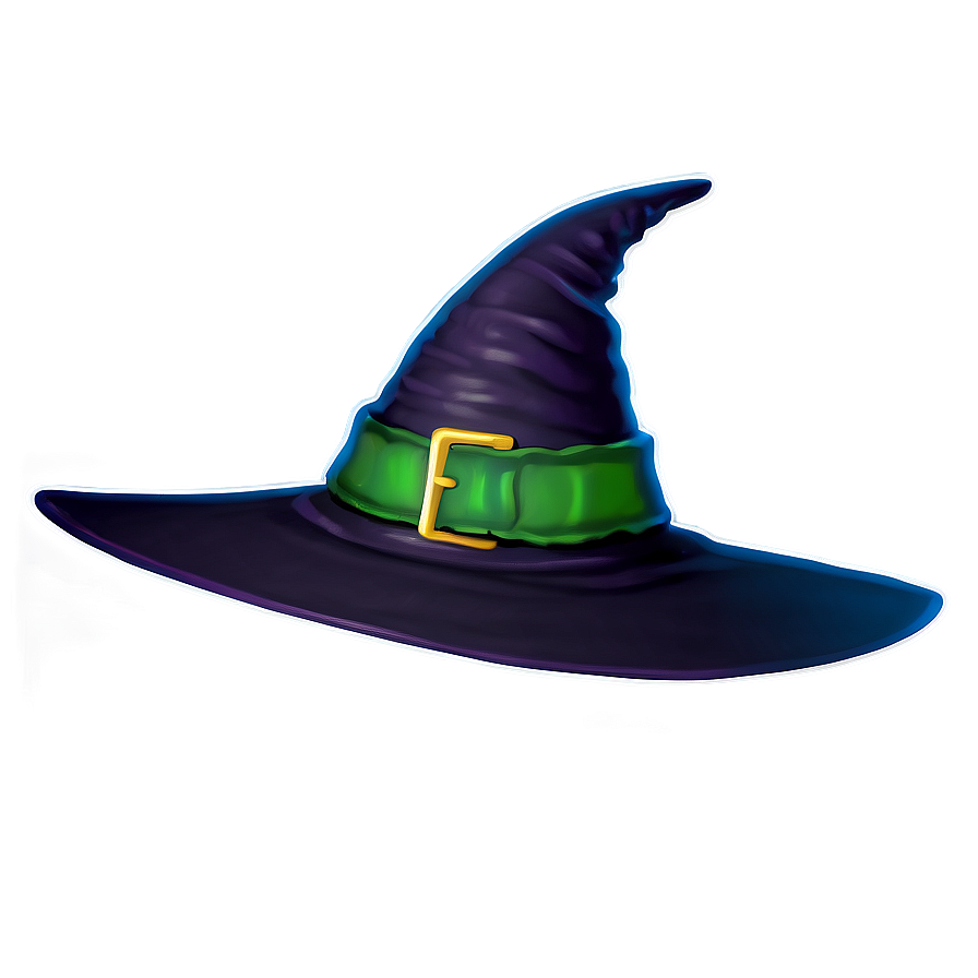 Witch Hat With Green Band Png Cph94