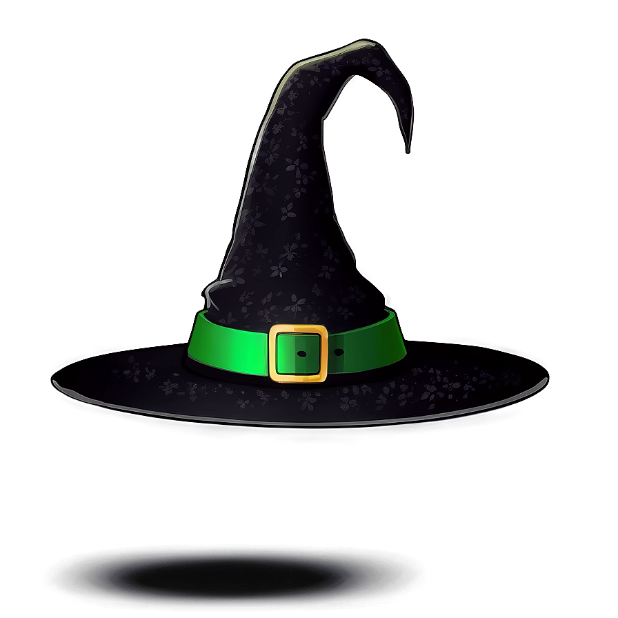 Witch Hat With Green Band Png Kgs36