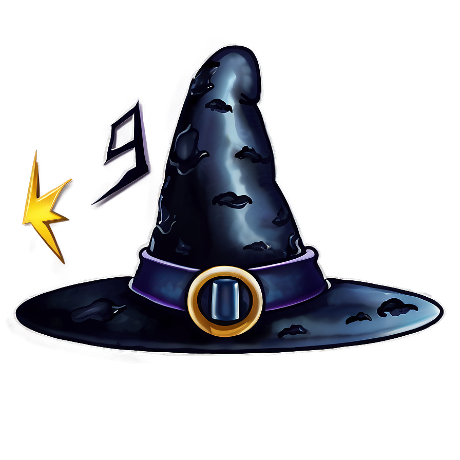 Witch Hat With Lightning Png 16