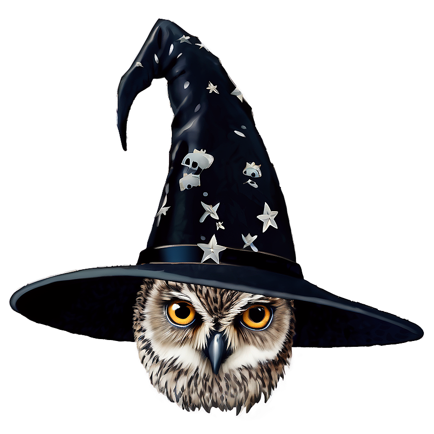 Witch Hat With Owls Png Imr33