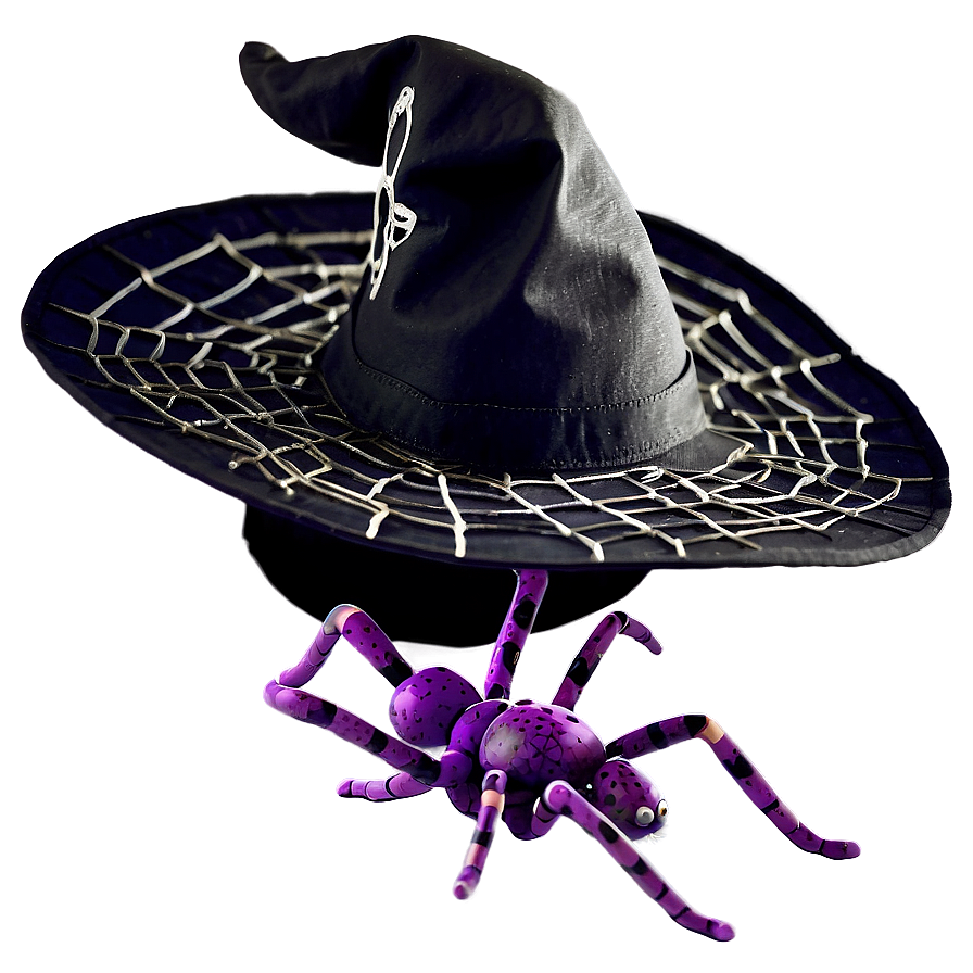 Witch Hat With Spider Web Png Btd