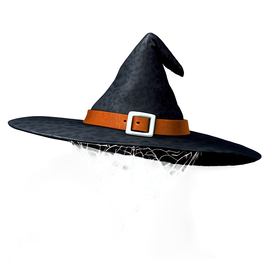 Witch Hat With Spider Web Png Fxw