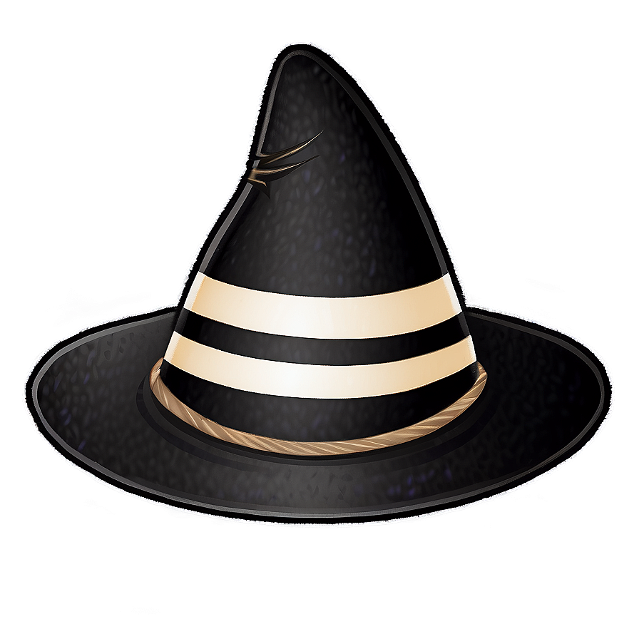 Witch Hat With Stripes Png 06292024