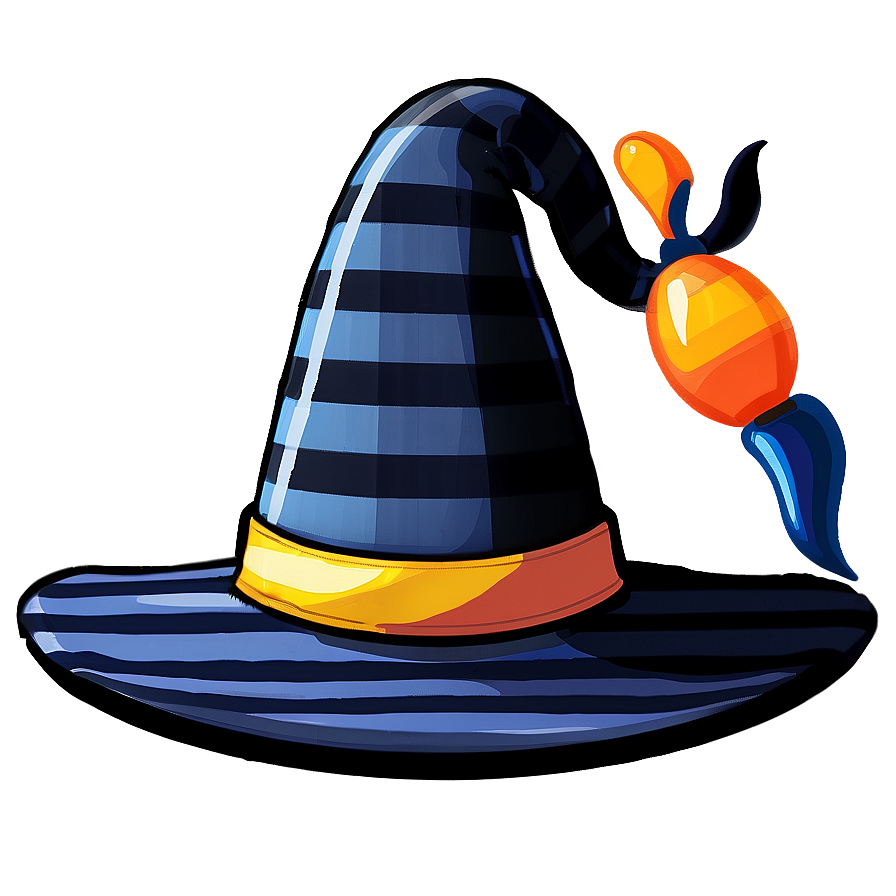 Witch Hat With Stripes Png Rgd2