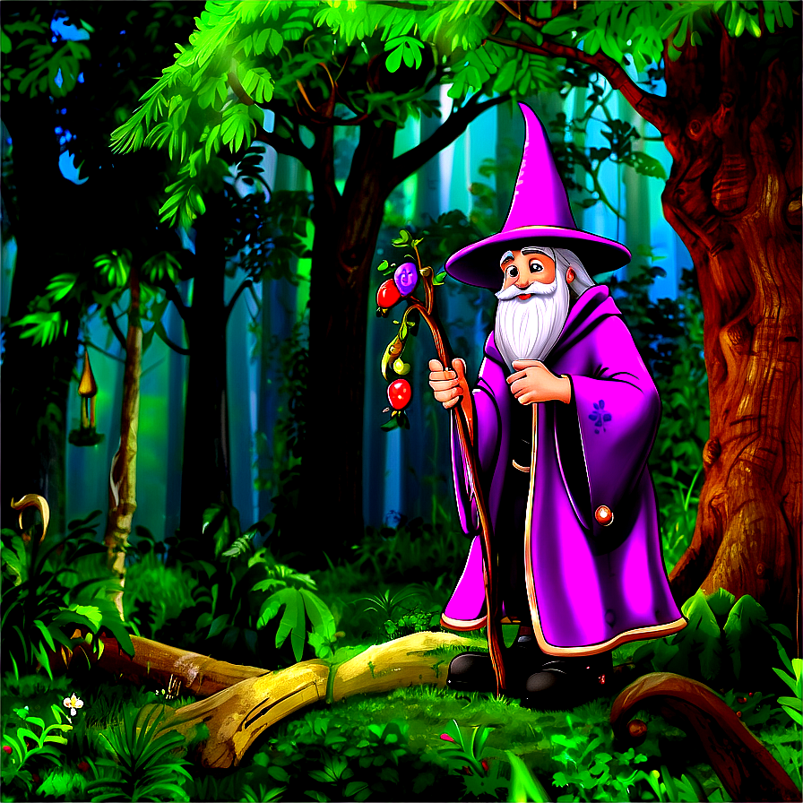 Wizard In Enchanted Forest Png 06112024