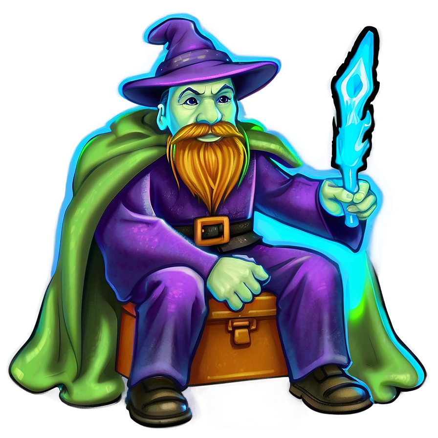 Wizard In Secret Library Png 06112024