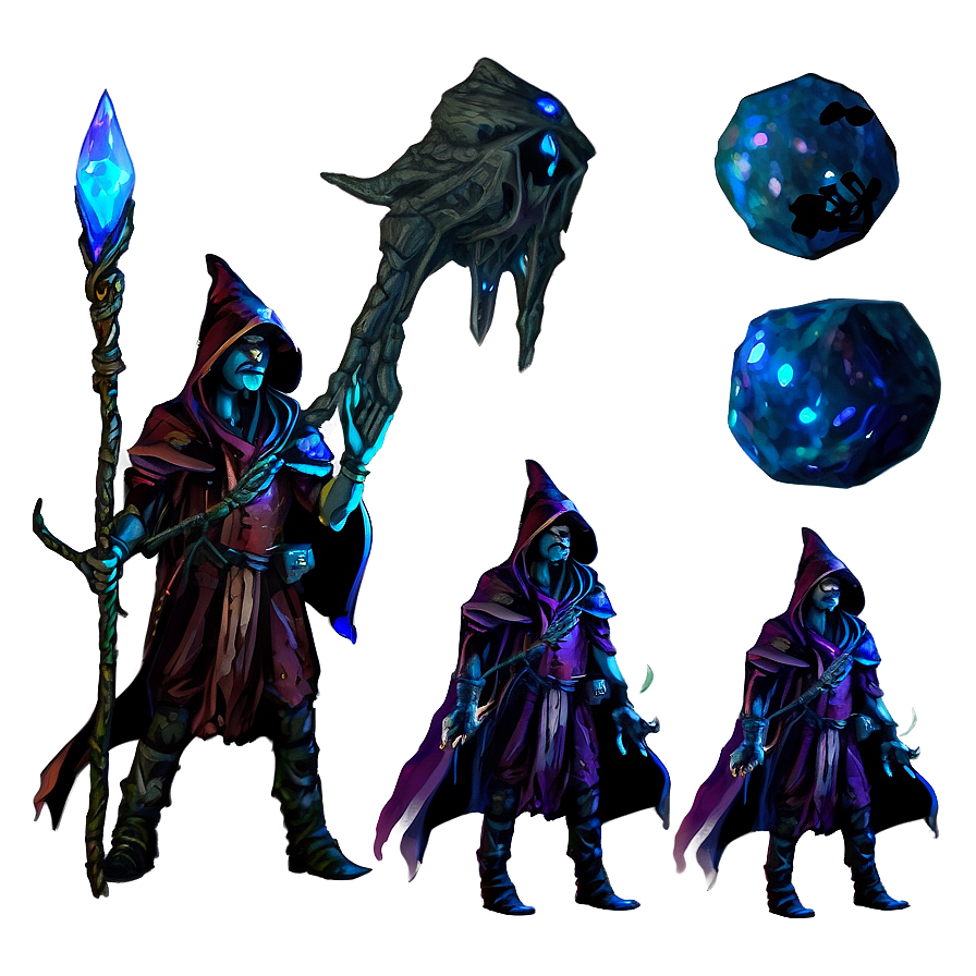 Wizard With Bound Spirits Png Lnm16