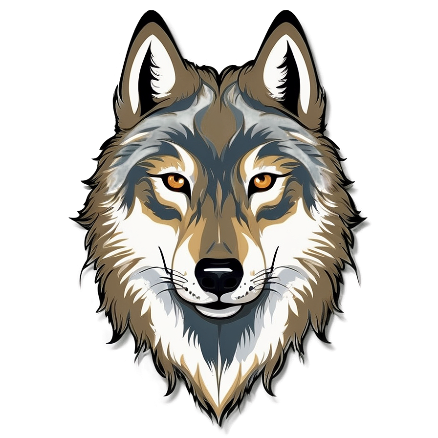 Wolf Face Illustration Png 06292024