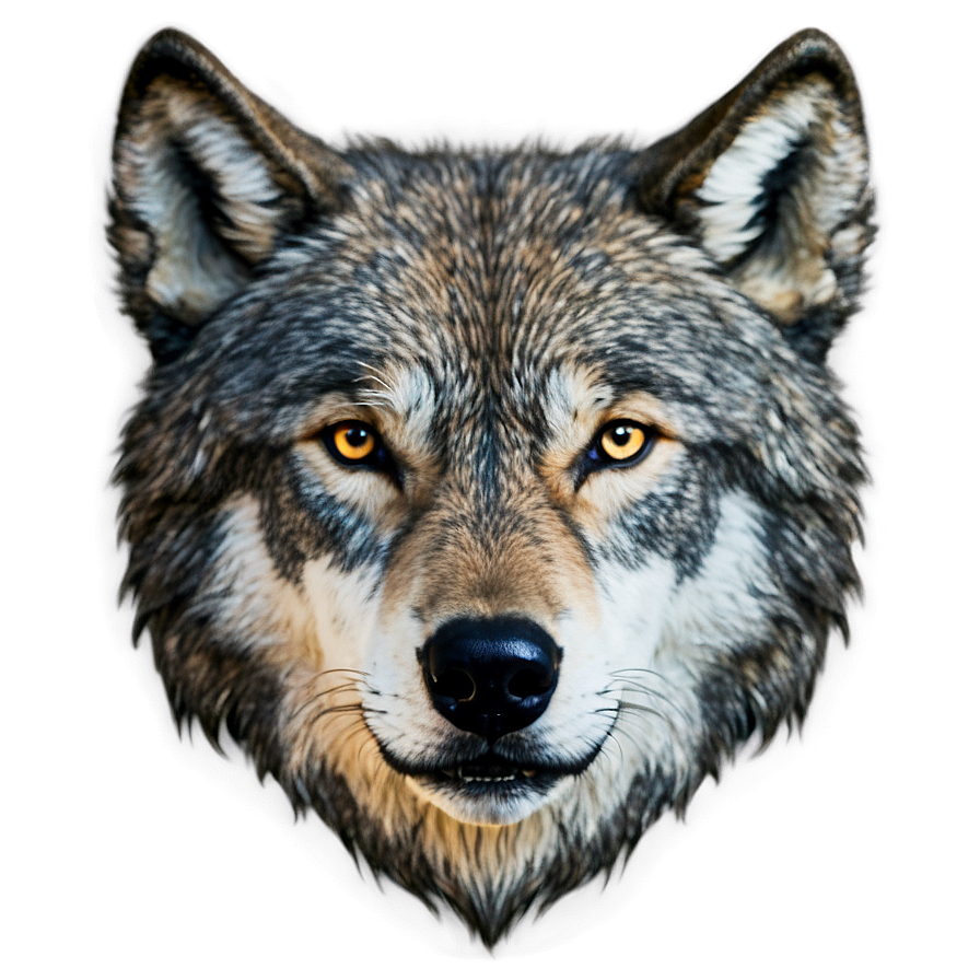 Wolf Face With Scar Detail Png 13