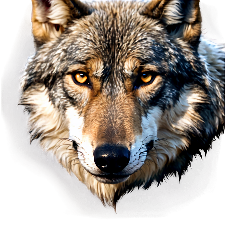 Wolf Face With Scar Detail Png 81