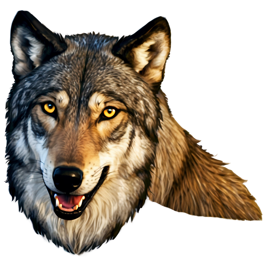 Wolf Head Illustration Png Pif93