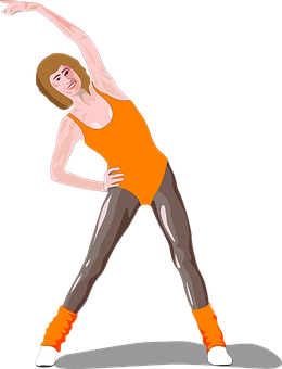 Woman Exercising Vector Illustration