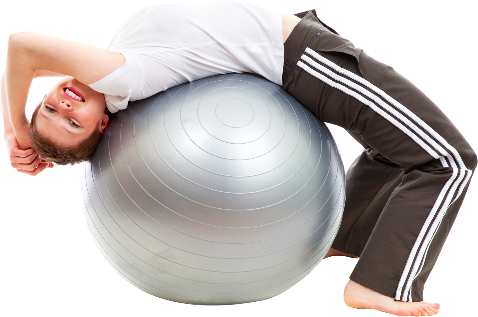 Woman Exercisingwith Fitness Ball