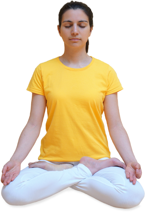 Woman Meditatingin Lotus Position