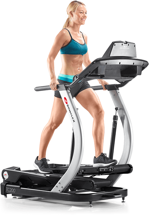 Woman Using Treadclimber Fitness Equipment