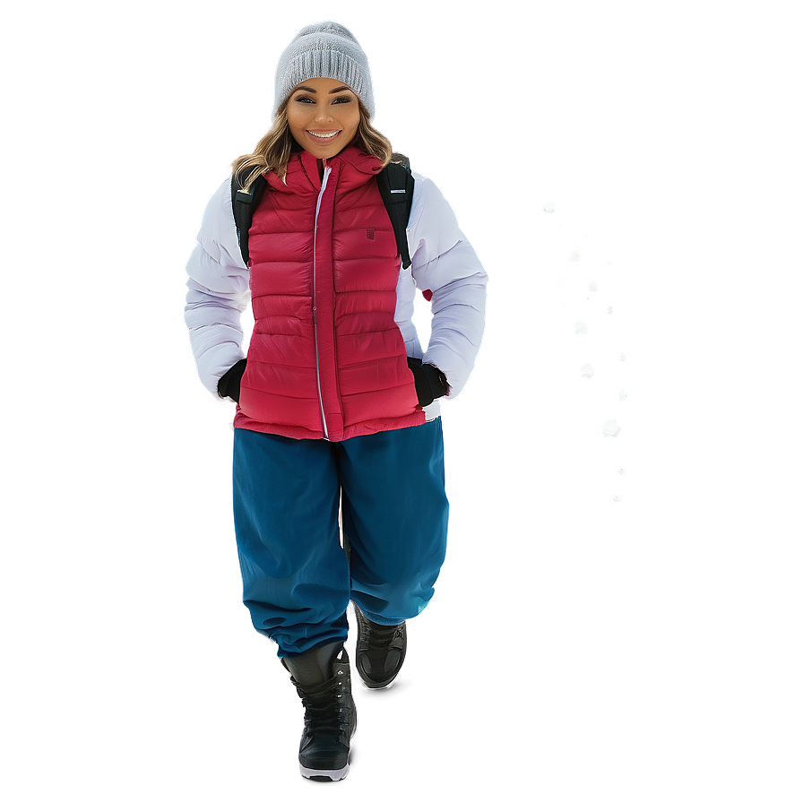 Woman Walking In Snow Png Yuy