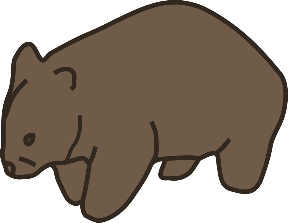 Wombat Cartoon Illustration