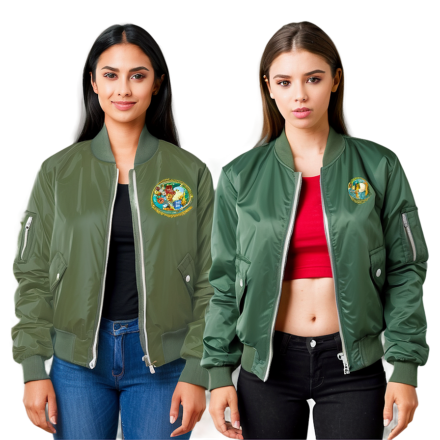 Women's Fitted Bomber Jacket Png Vcs