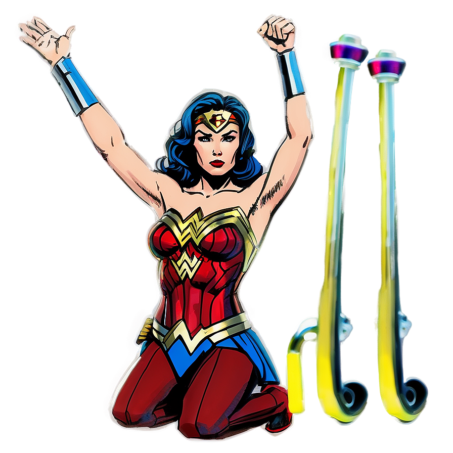 Wonder Woman Powerful Pose Png Gjp73