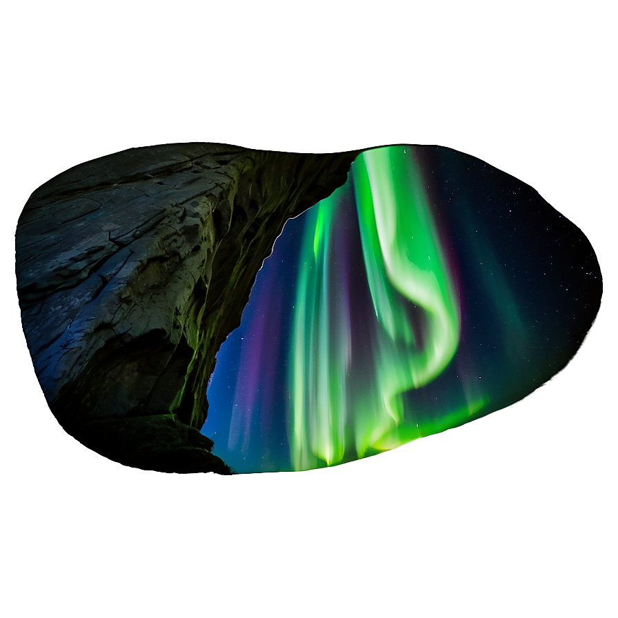 Wondrous Aurora Over Cliffs Png 40