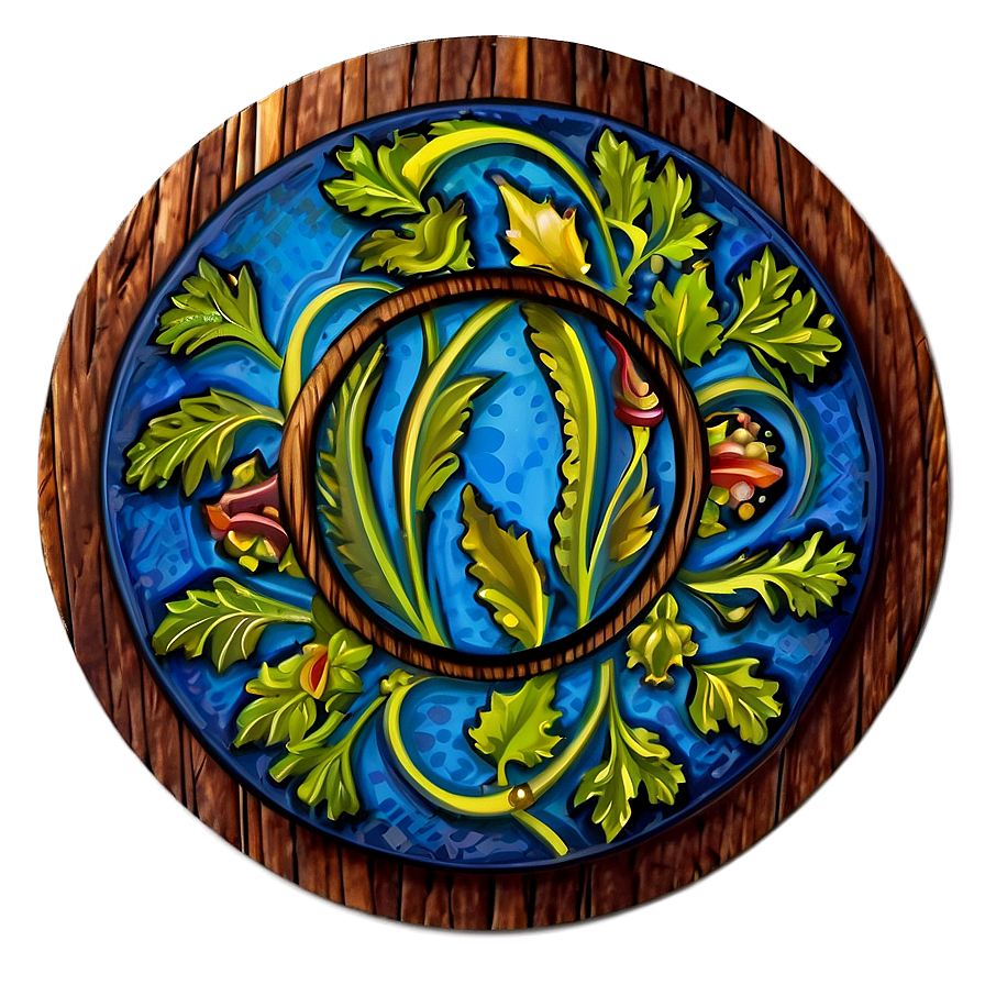 Wood Circle Medallion Png 95