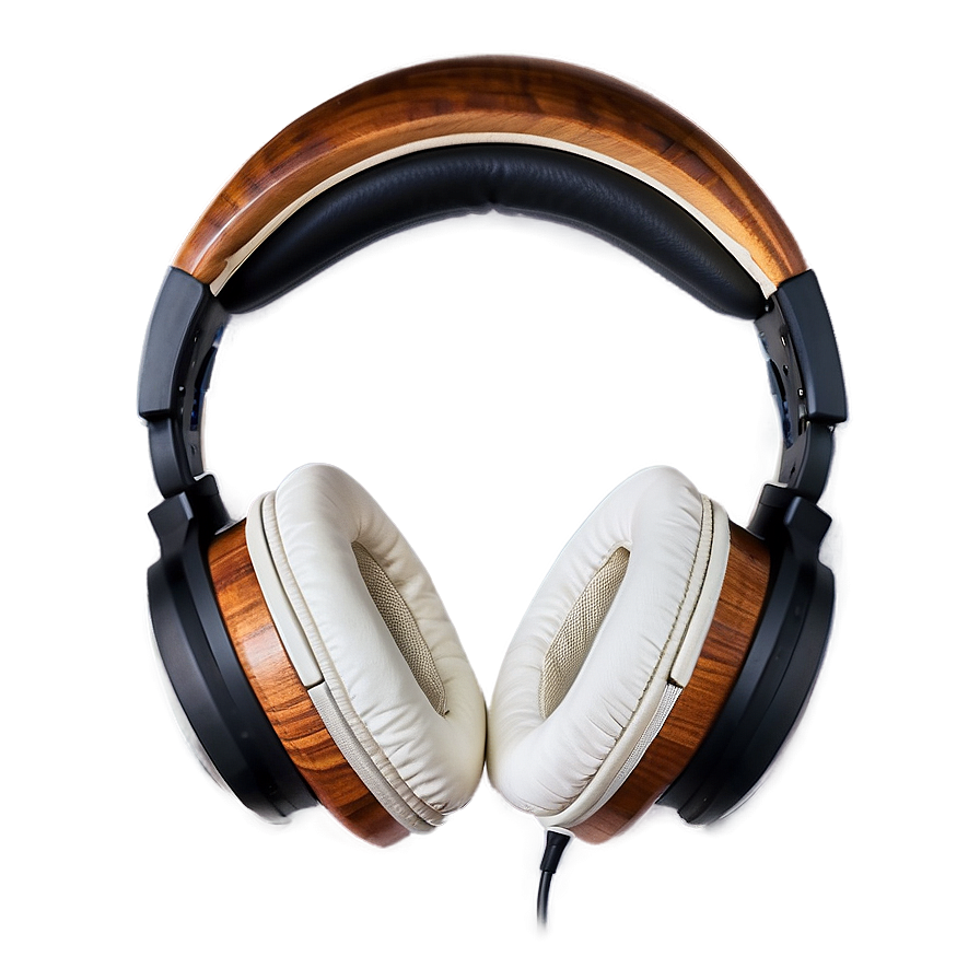 Wood Finish Headphone Png 05252024