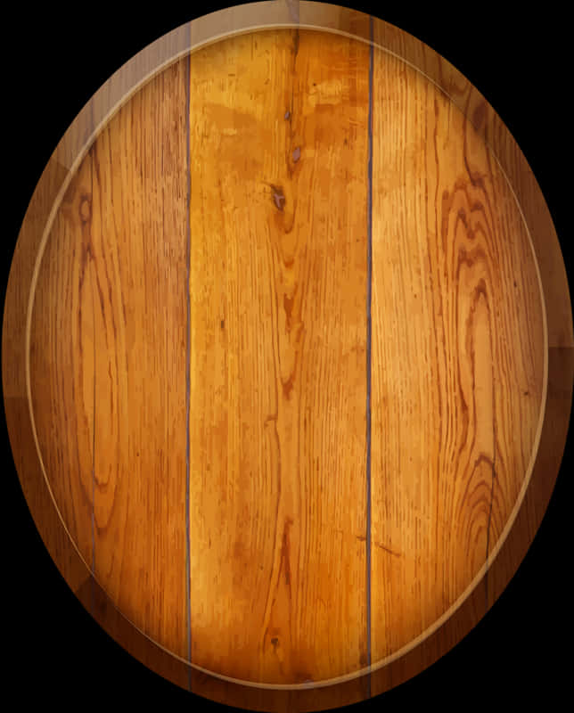 Wooden Barrel Texture Circular Frame