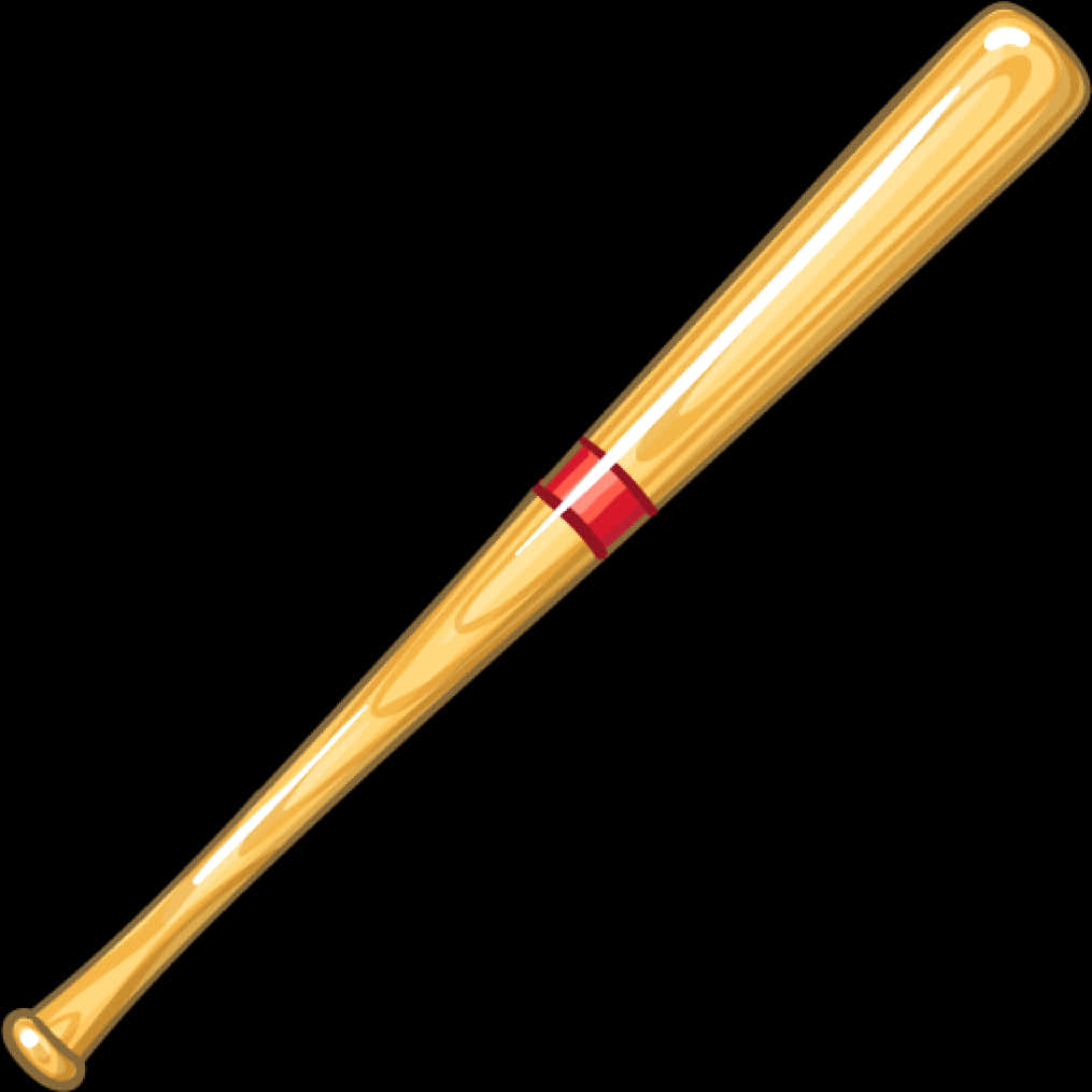 Wooden Baseball Bat Illustration