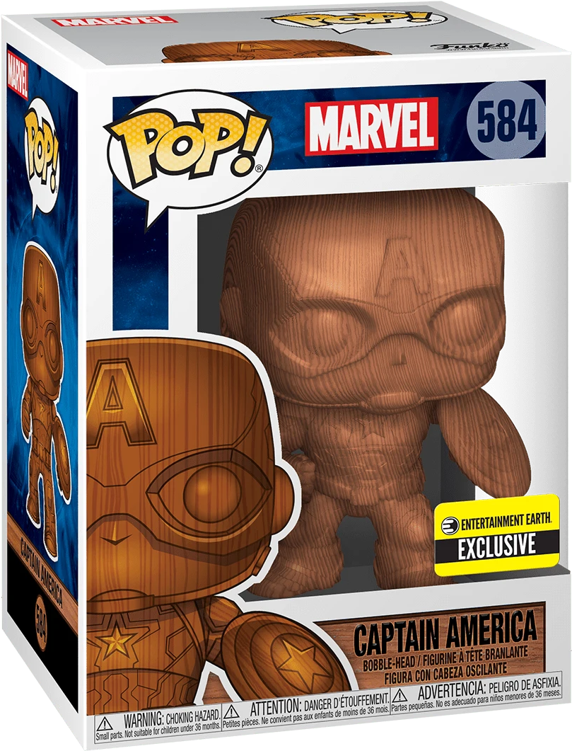 Wooden Captain America Funko Pop