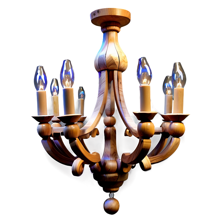 Wooden Chandelier Png 05252024