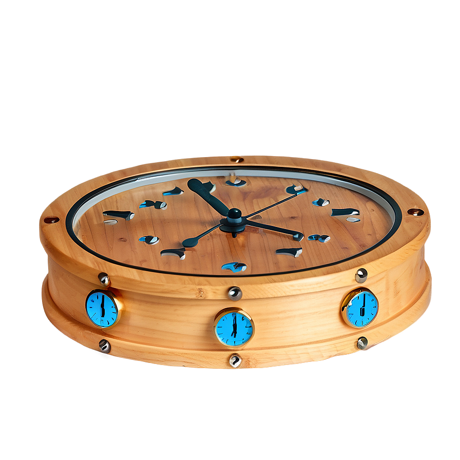 Wooden Clock Clipart Png 3