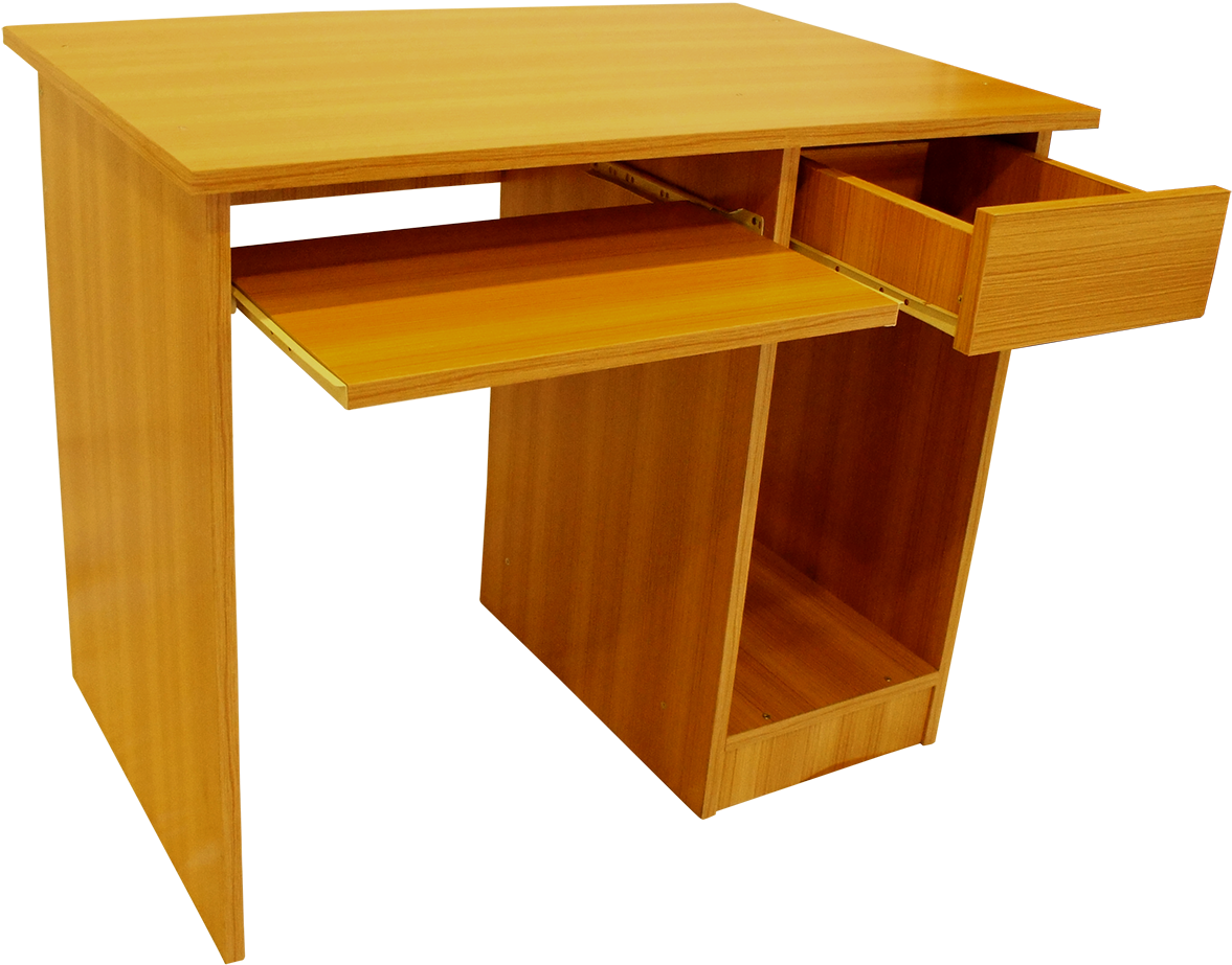 Wooden Computer Deskwith Drawersand Shelves