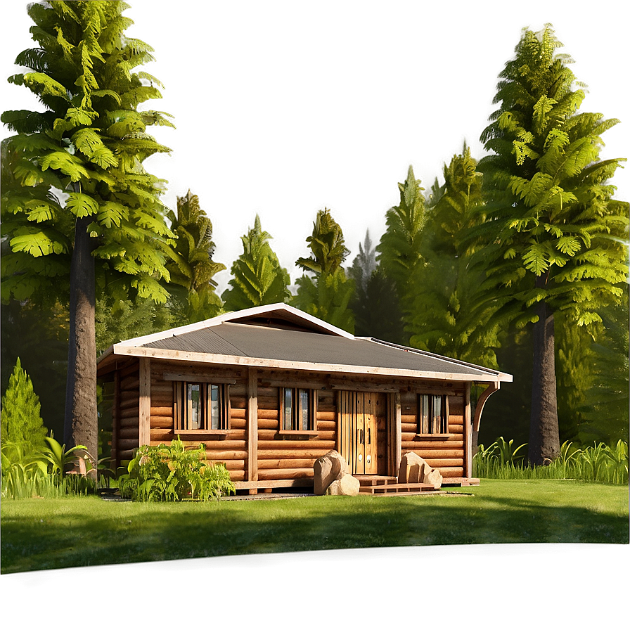 Wooden Cottage In The Woods Png 06202024