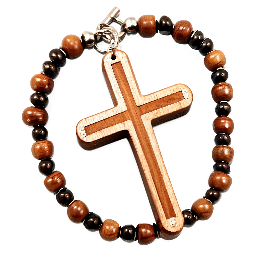 Wooden Cross Bracelet Png 90