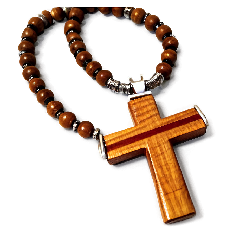 Wooden Cross Necklace Png 05252024