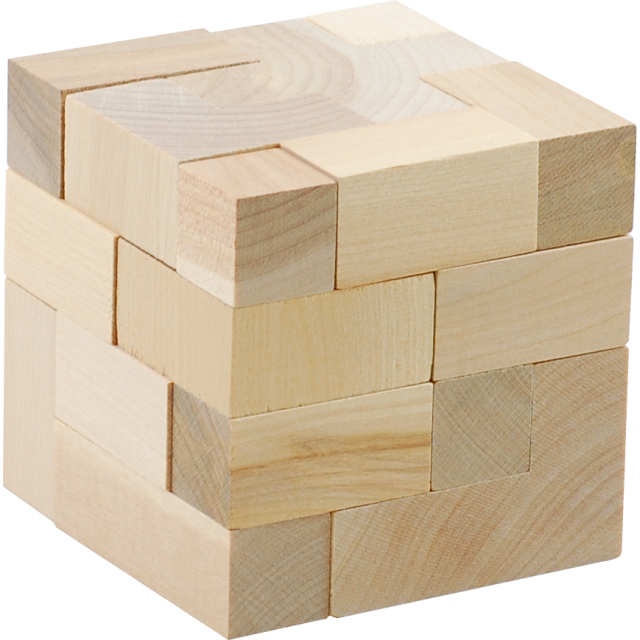 Wooden Cube Puzzle Construction