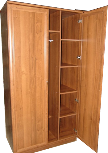 Wooden Cupboard Closet Open Doors