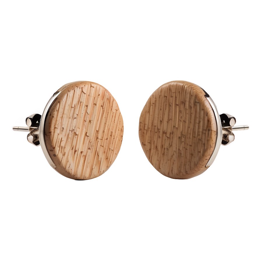 Wooden Disc Earring Png 52