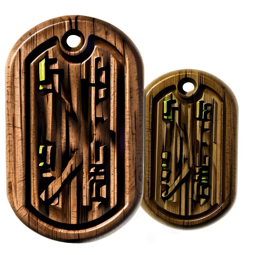 Wooden Dog Tag Png 06122024