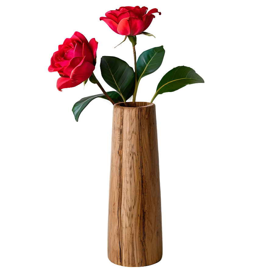 Wooden Flower Vase Png Pyq