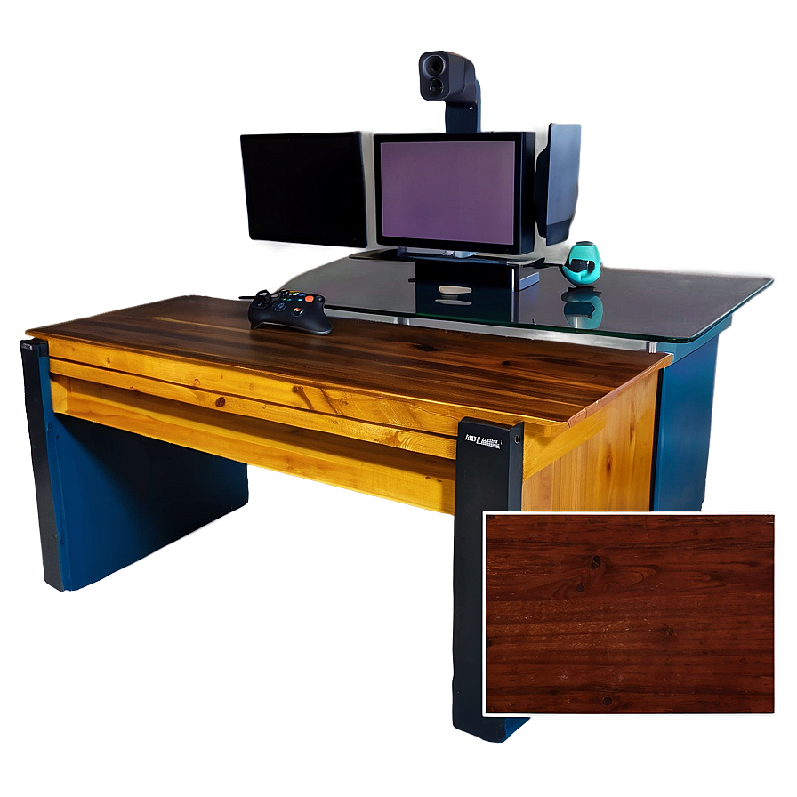 Wooden Gaming Desk Png Rid